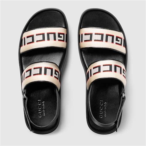 gucci stripe strap sandal men|Gucci outlet sandals.